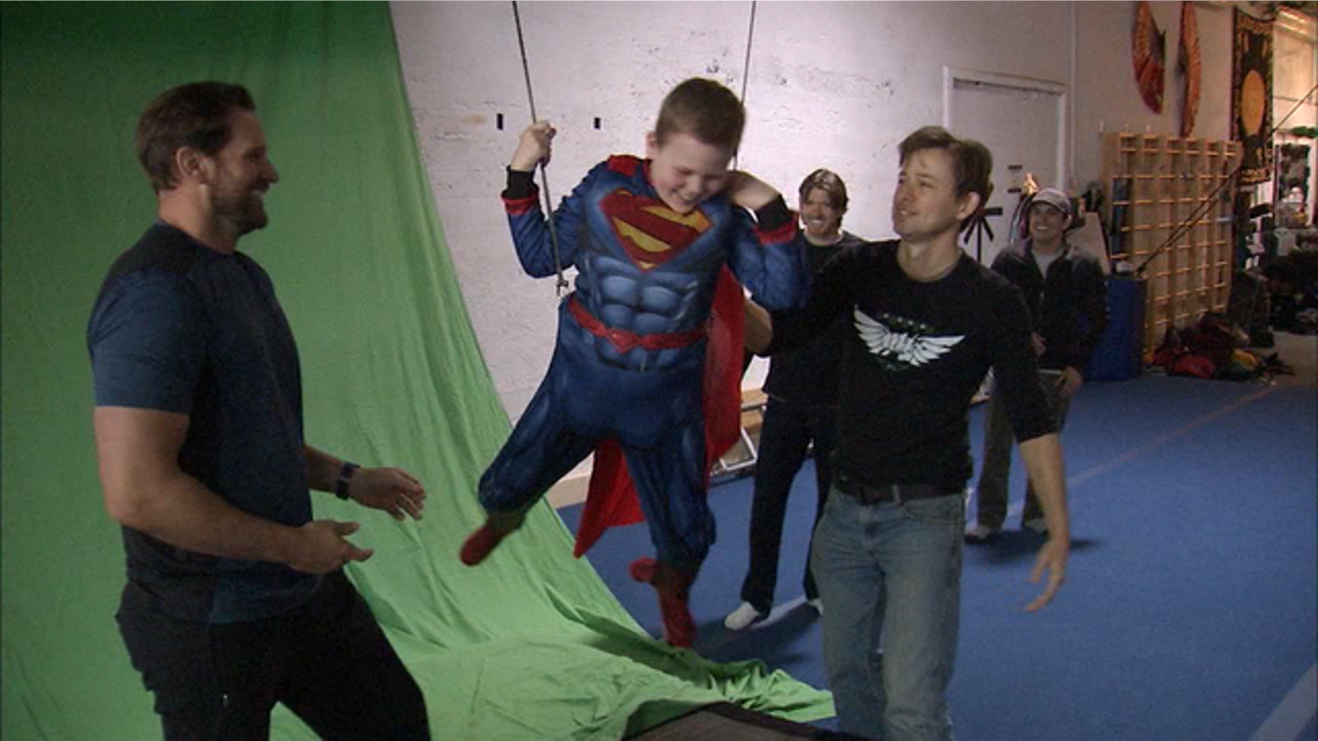 Robert Hart, 12, learned how to fly like his favorite superheros.