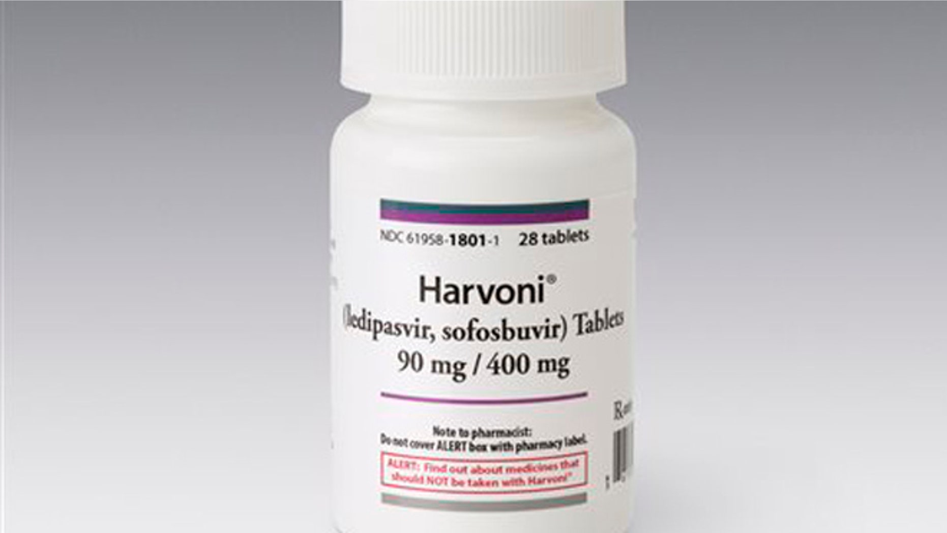 This image provided by Gilead Sciences shows a bottle of the Hepititis drug Harvoni. Harvoni, the newest pill from California-based Gilead Sciences, accounted for more than three-fourths of the prescriptions filled for hepatitis-C drugs in the first three months of this year, according to IMS Health.