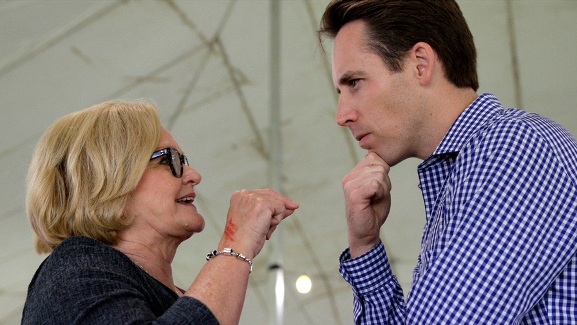 Sen. Claire McCaskill, left, and Missouri Attorney General Josh Hawley will face off in November.