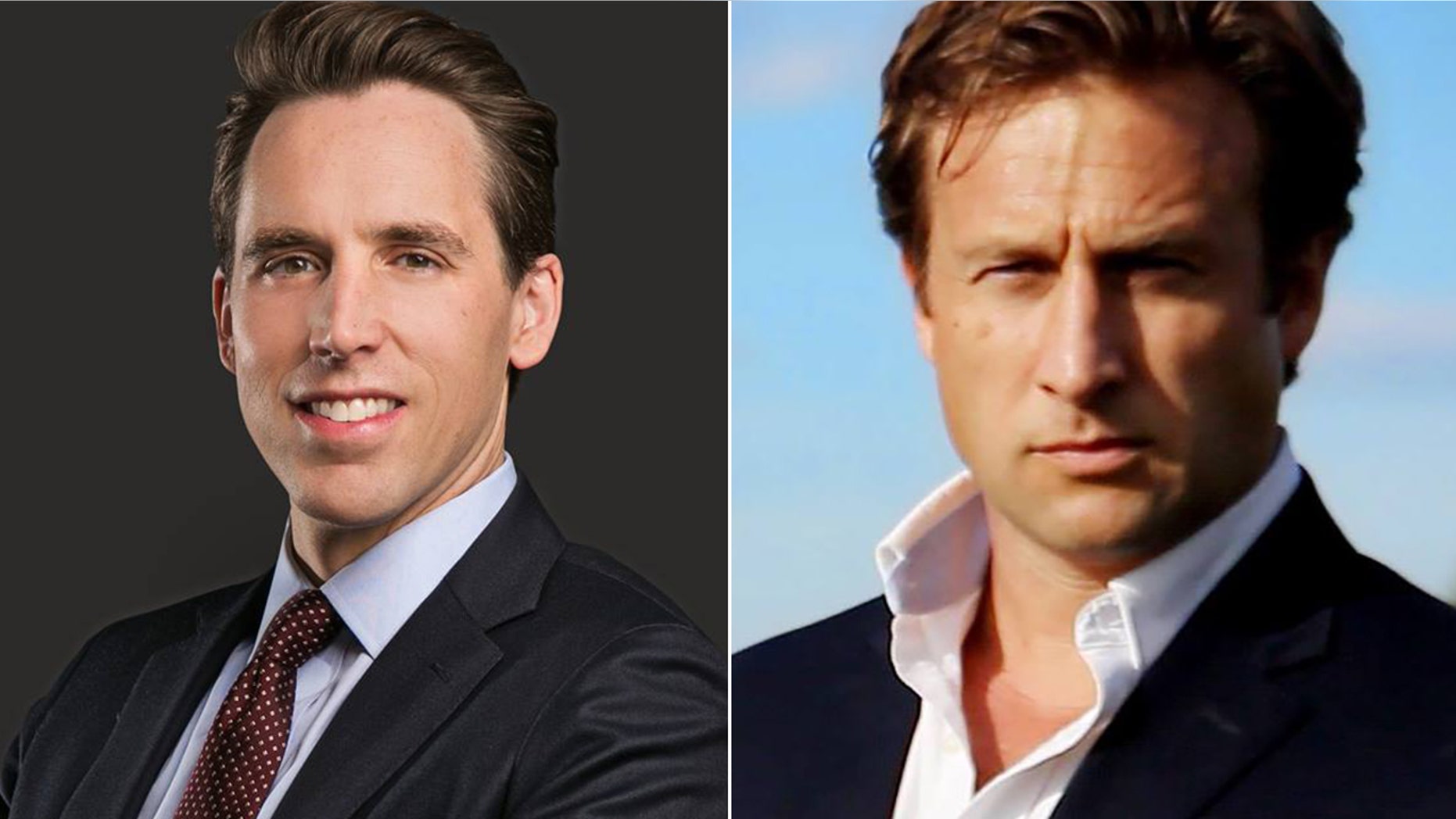 Missouri Attorney General Josh Hawley, left, and Missouri U.S. Senate candidate Courtland Sykes.
