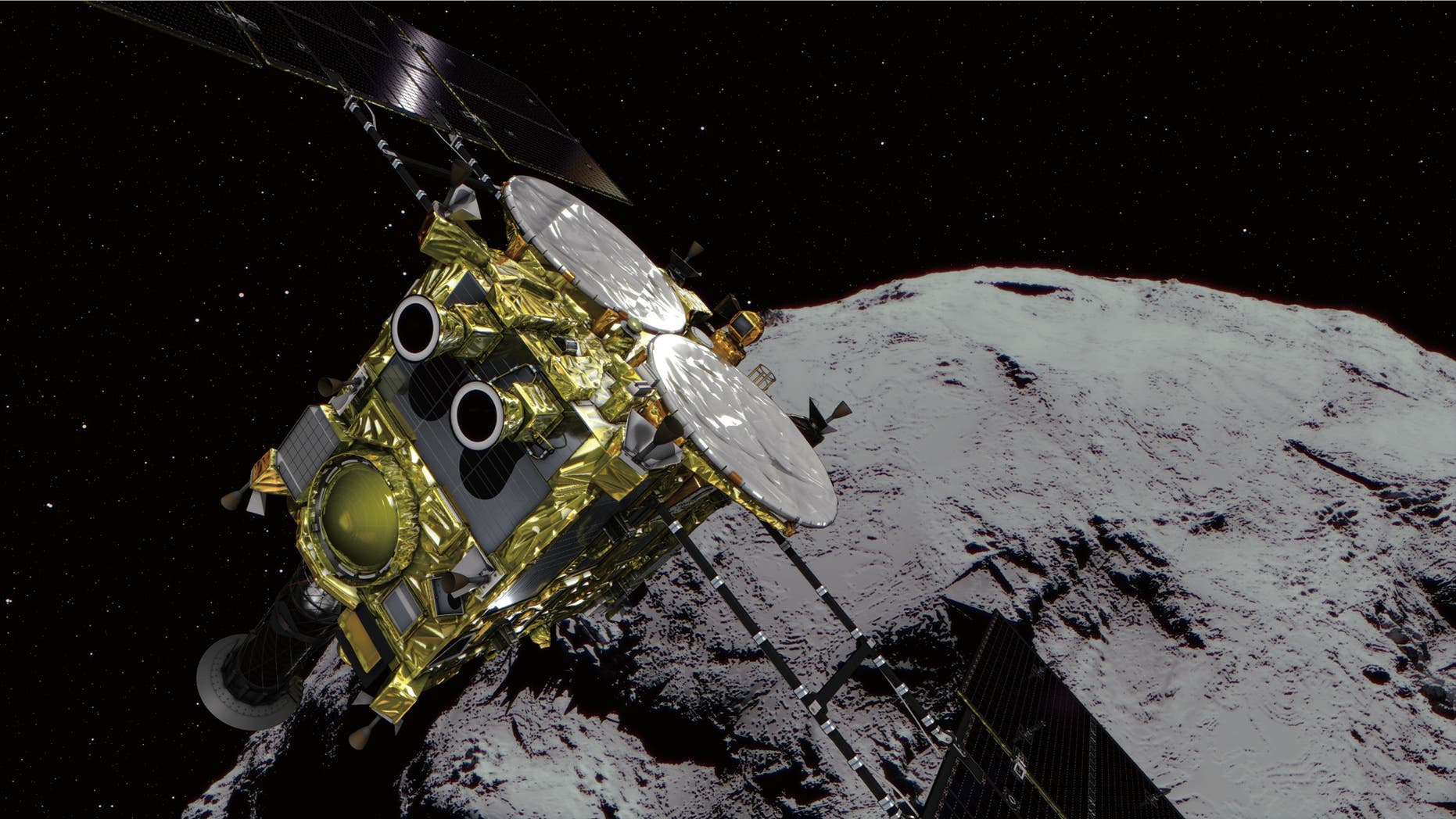 Illustration of Hayabusa 2 (JAXA)