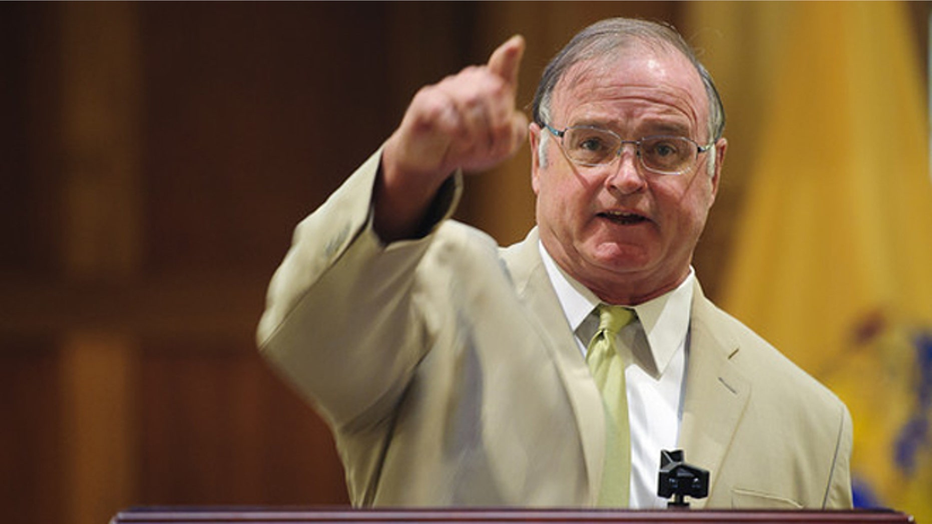 Jersey City Mayor Jerramiah Healy is shown in this 2011 file photo.