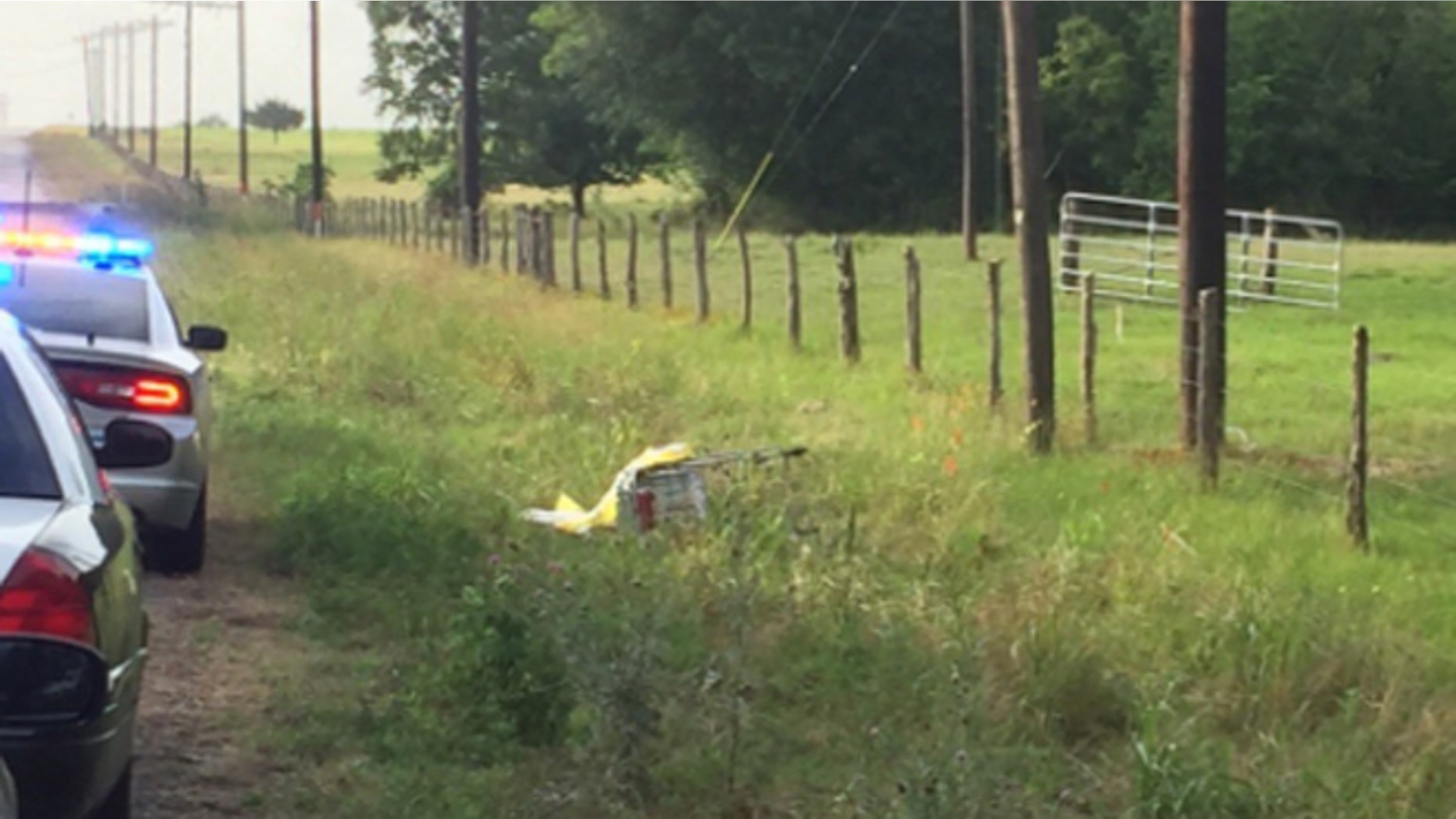 Texas deputies found a body and the gurney it was on in a ditch after the theft of a funeral home vehicle Friday.