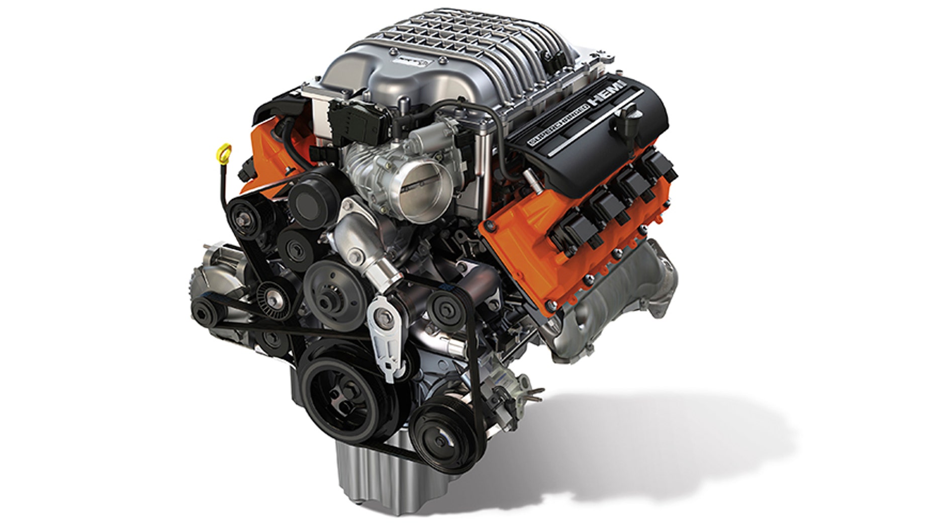 The new Mopar âHellcrateâ HEMI® Engine kit provides relatively simple âplug and playâ with the 6.2L supercharged Crate HEMI® Engine assembly (pictured), which is also available from Mopar.