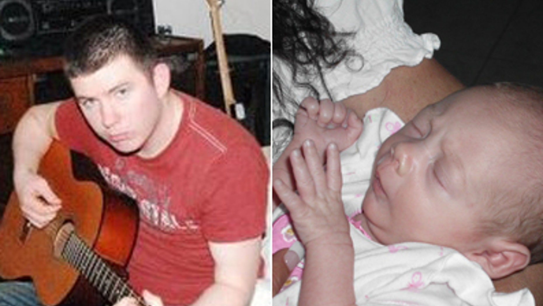 Army Pvt. Derik Hembree, pictured left, is suspected of abducting his 1-month-old daughter.