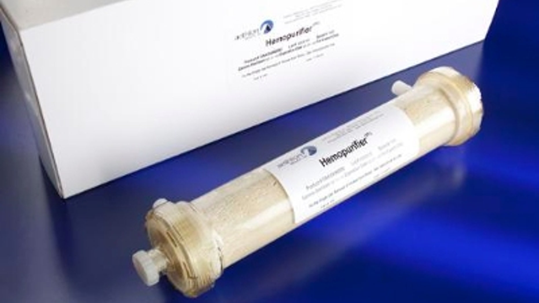 This photo shows the Aethlon Hemopurifier,