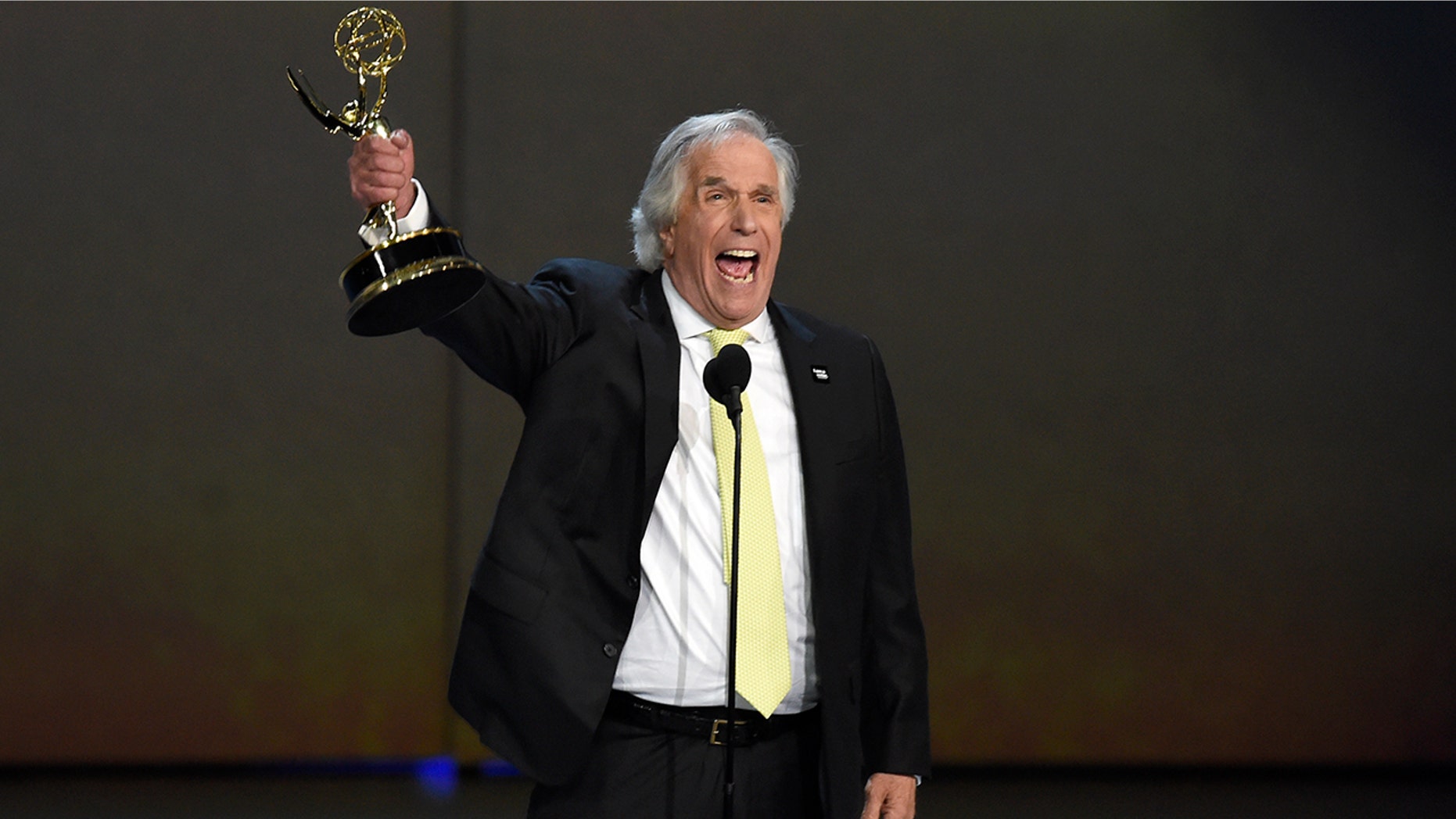 Henry Winkler accepts the award for outstanding supporting actor in a comedy series for "Barry" at the 70th Primetime Emmy Awards on Monday, Sept. 17, 2018, at the Microsoft Theater in Los Angeles.