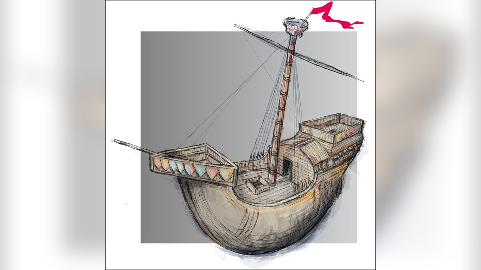 Artist's impression of the 'Holigost' (Historic England)