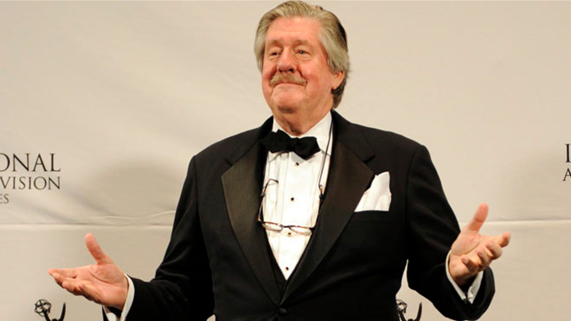 FILE 2011: Edward Herrmann seen after presenting an award at the 39th International Emmy Awards, in New York.