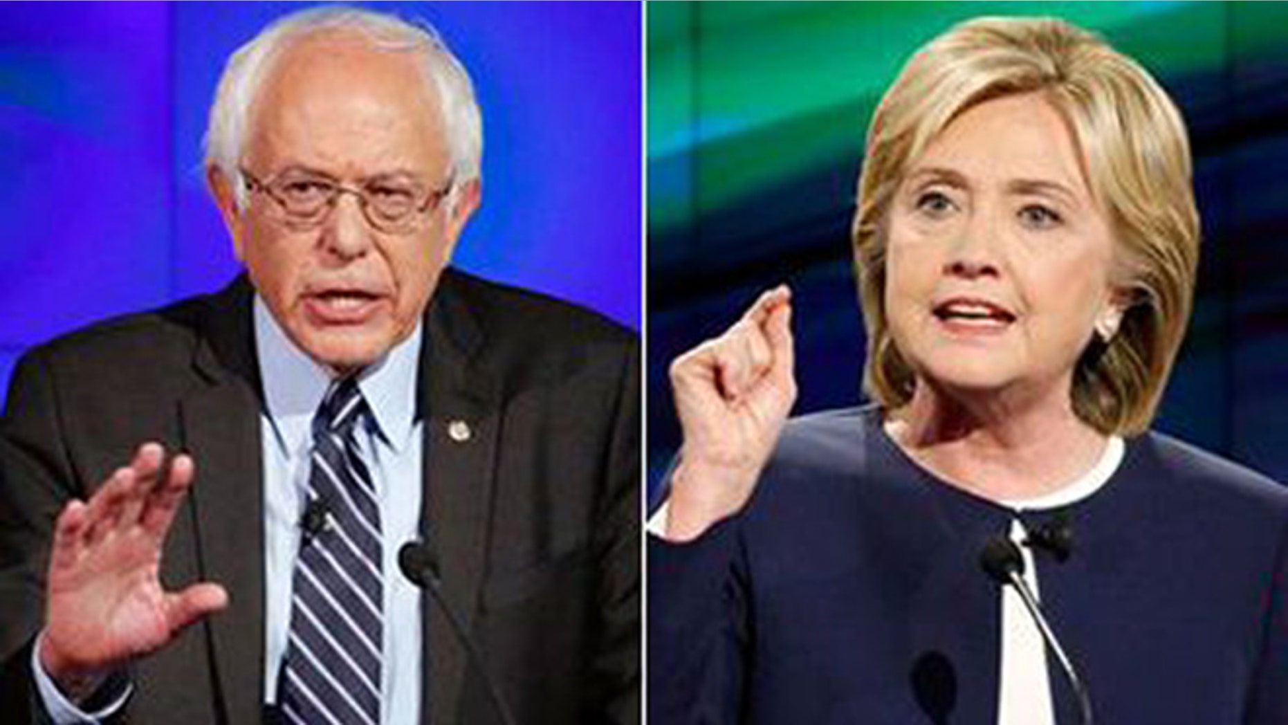 Vermont Independent Sen. Bernard Sanders and former Secretary of State Hillary Clinton are shown in this composite photo.