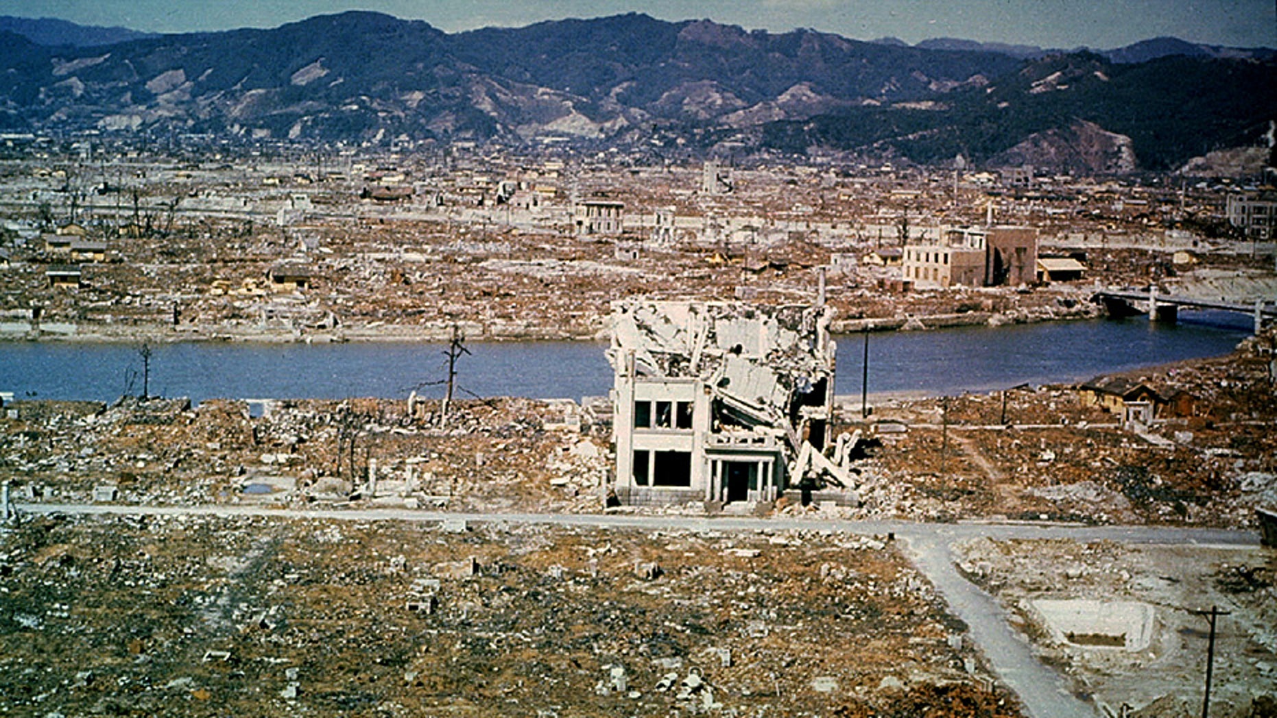 The city of Hiroshima, Japan, was bombed by the United States in 1945.