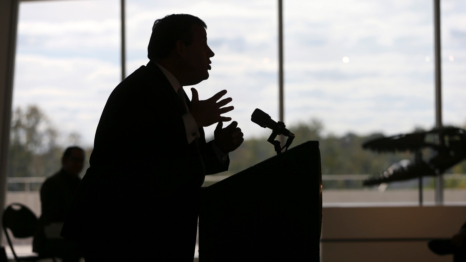 Oct. 12, 2016: New Jersey Gov. Chris Christie addresses a gathering at the New Jersey State Museum during a Hispanic Heritage Month event Wednesday in Trenton, N.J.