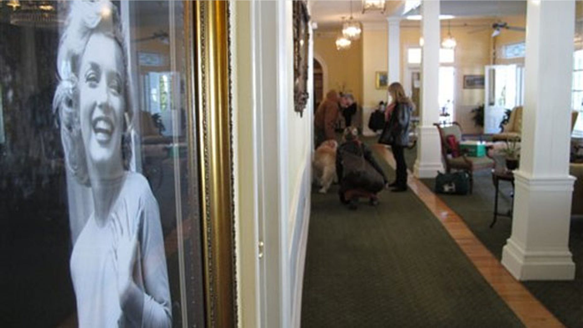Feb. 25, 2012: A picture of actress Marilyn Monroe, one of the hotel's many famous guests, hangs on a wall in the lobby of the Green Park Inn in Blowing Rock, N.C.