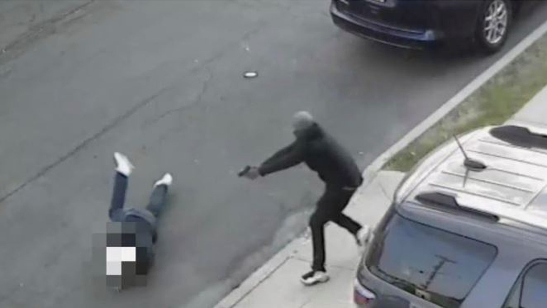 Video footage shows shooting victim Salvatore Zottola, 41, attempting to escape a gunman.