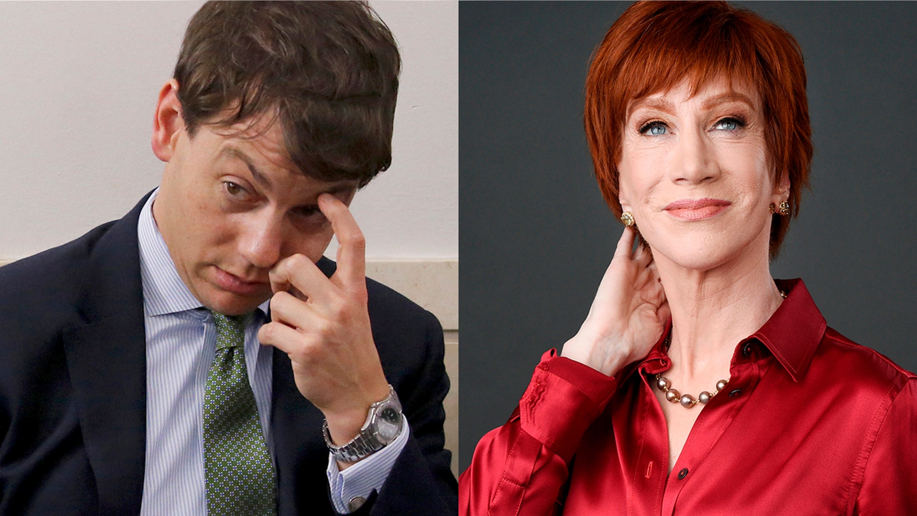 Kathy Griffin reportedly engaged in an expletive-filled attack against Deputy White House Press Secretary Hogan Gidley at the White House Correspondents' Dinner on Saturday.