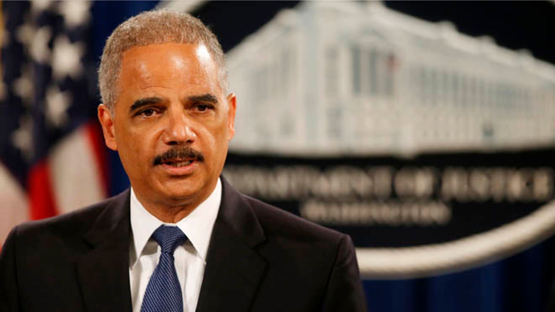 May 19, 2014: Attorney General Eric Holder speaks at a news conference at the Justice Department in Washington.