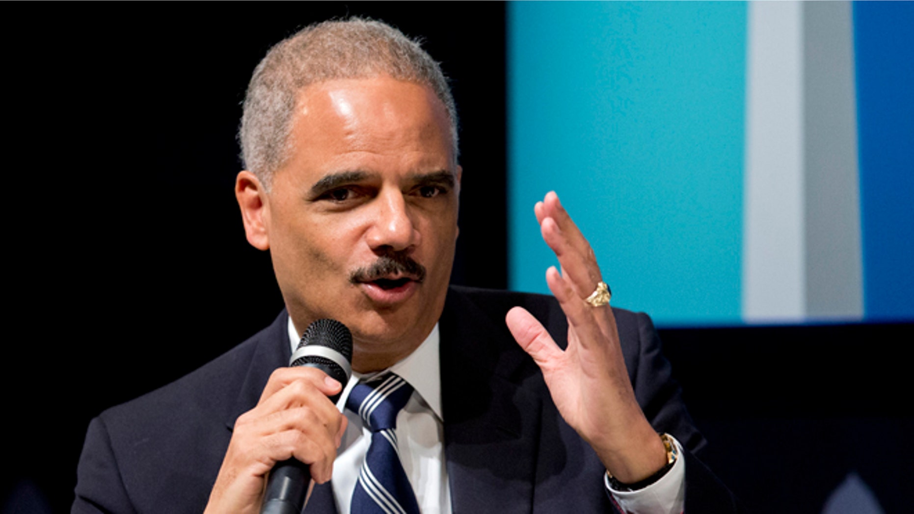 Oct. 29, 2014: Attorney General Eric Holder speaks at the 'Washington Ideas Forum' in Washington.