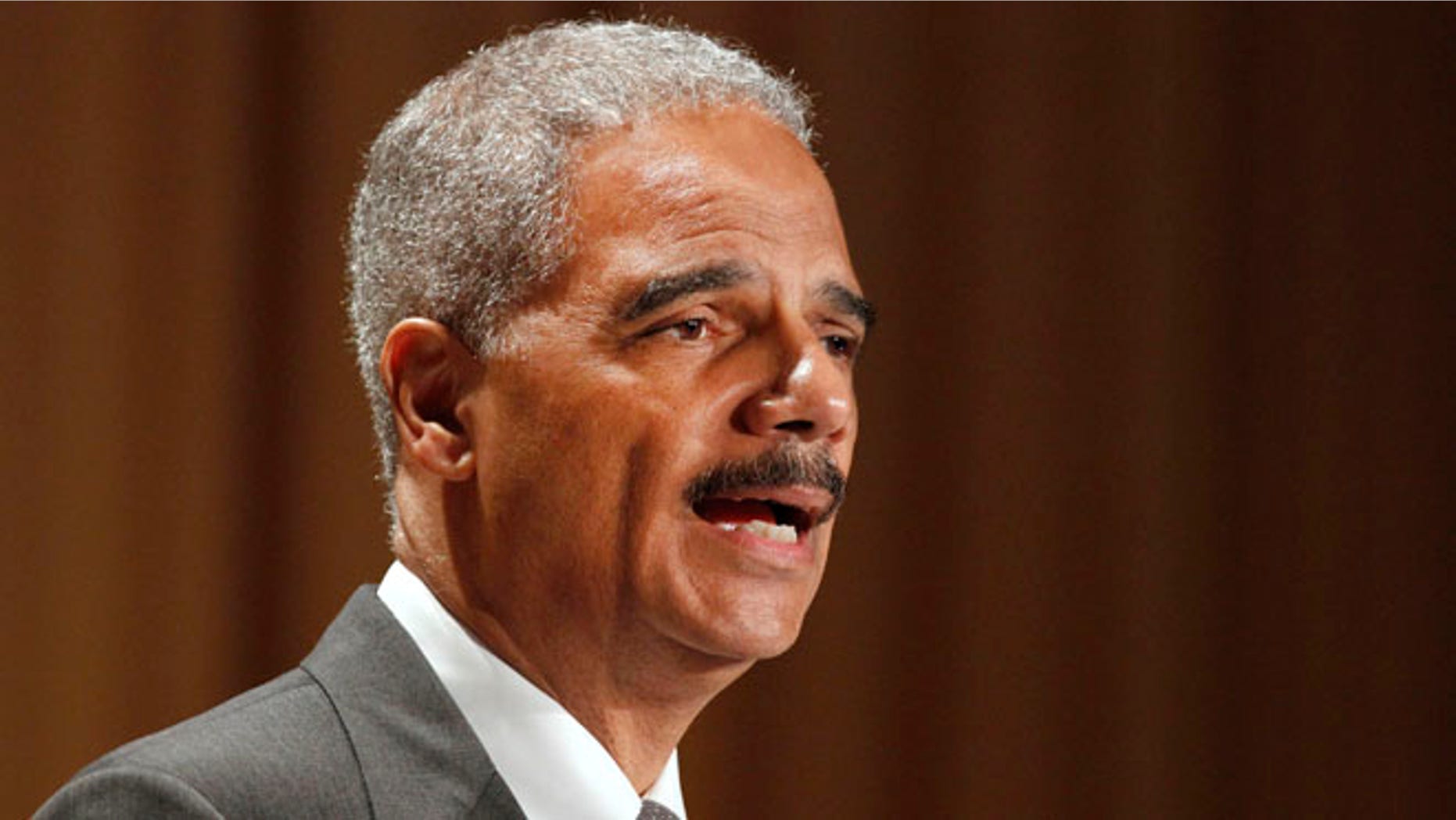 June 11, 2012: Attorney General Eric Holder speaks at the League of Women Voters National Convention in Washington.