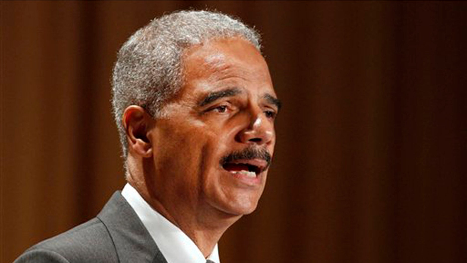 FILE: June 11, 2012: Attorney General Eric Holder speaks at the League of Women Voters National Convention in Washington.