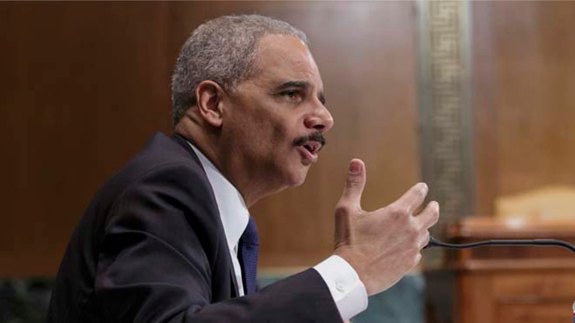 April 3, 2014: Attorney General Eric Holder testifies on Capitol Hill in Washington.