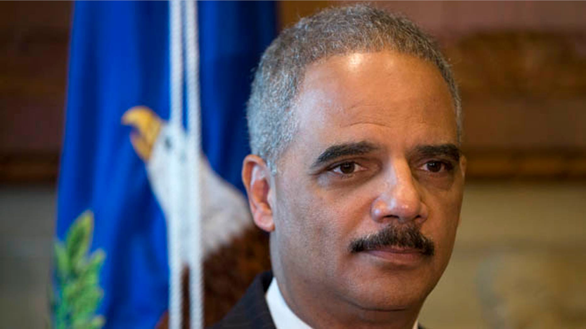 May 21, 2014: Attorney General Eric Holder pauses during a meeting at the Justice Department in Washington.