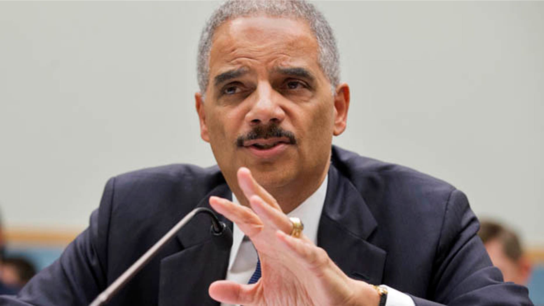 April 8, 2014: Attorney General Eric Holder testifies on Capitol Hill in Washington.