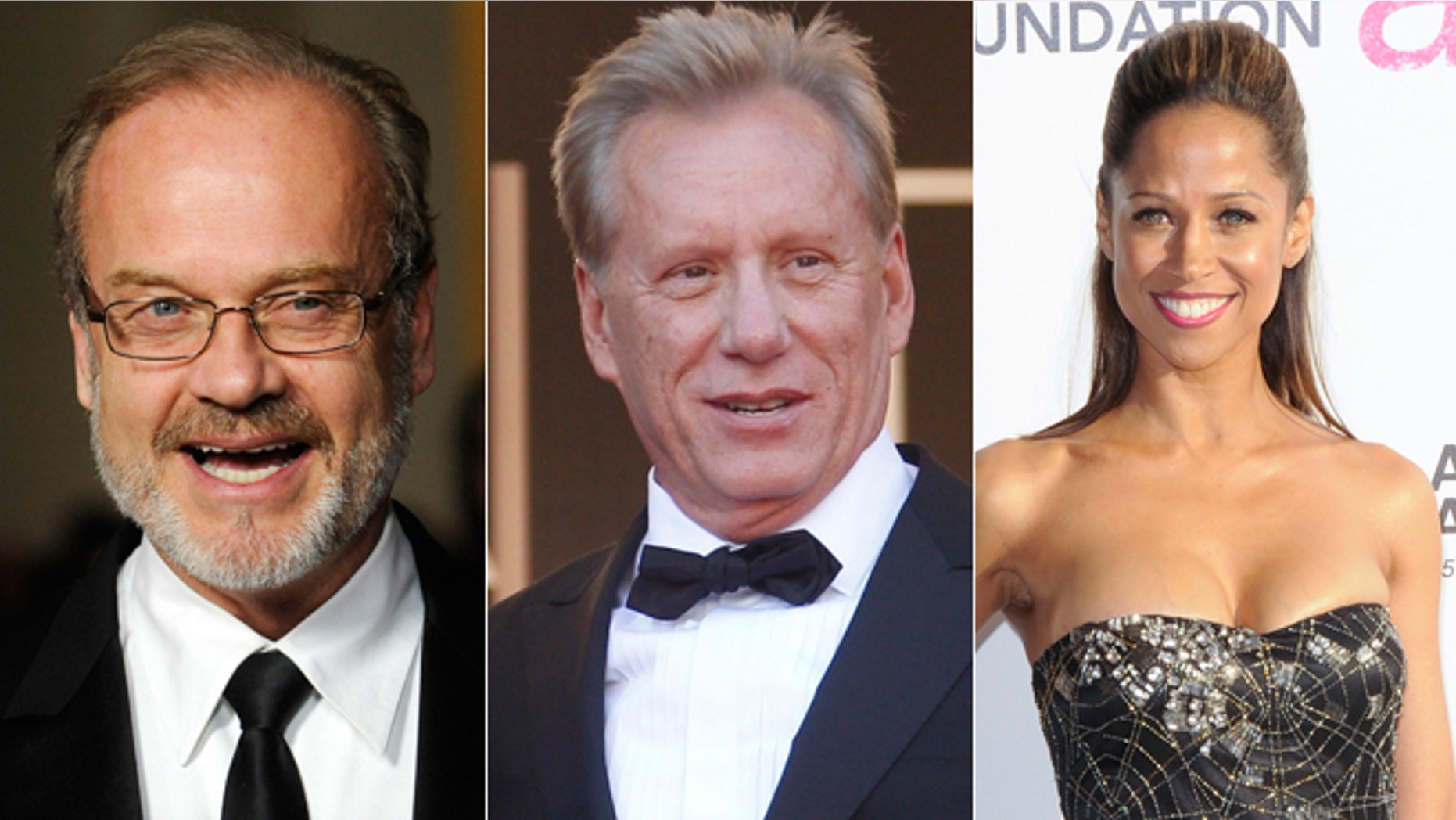 Hollywood stars Kelsey Grammer, James Woods and Stacey Dash are shown.