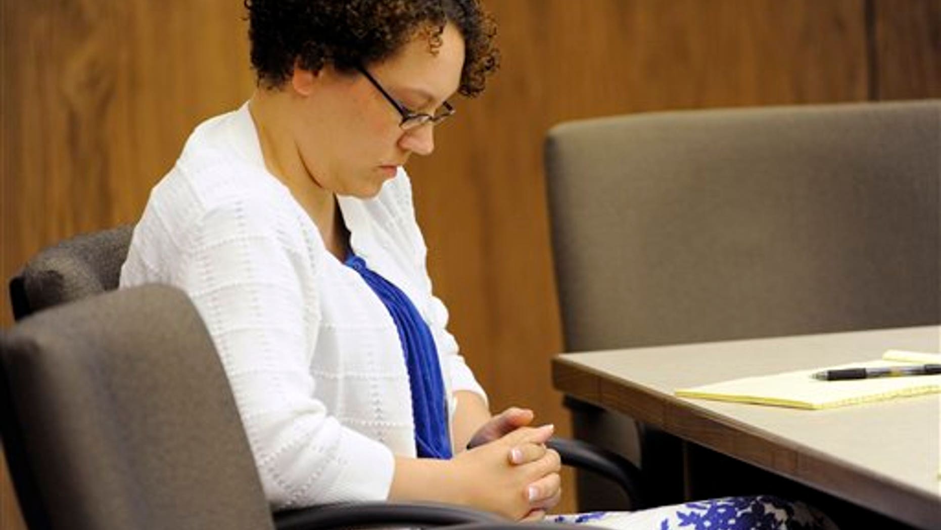 Jessica Beagley appears in court on the first day of her trial in Anchorage, Alaska, in this Aug. 17, 2011 file photo.