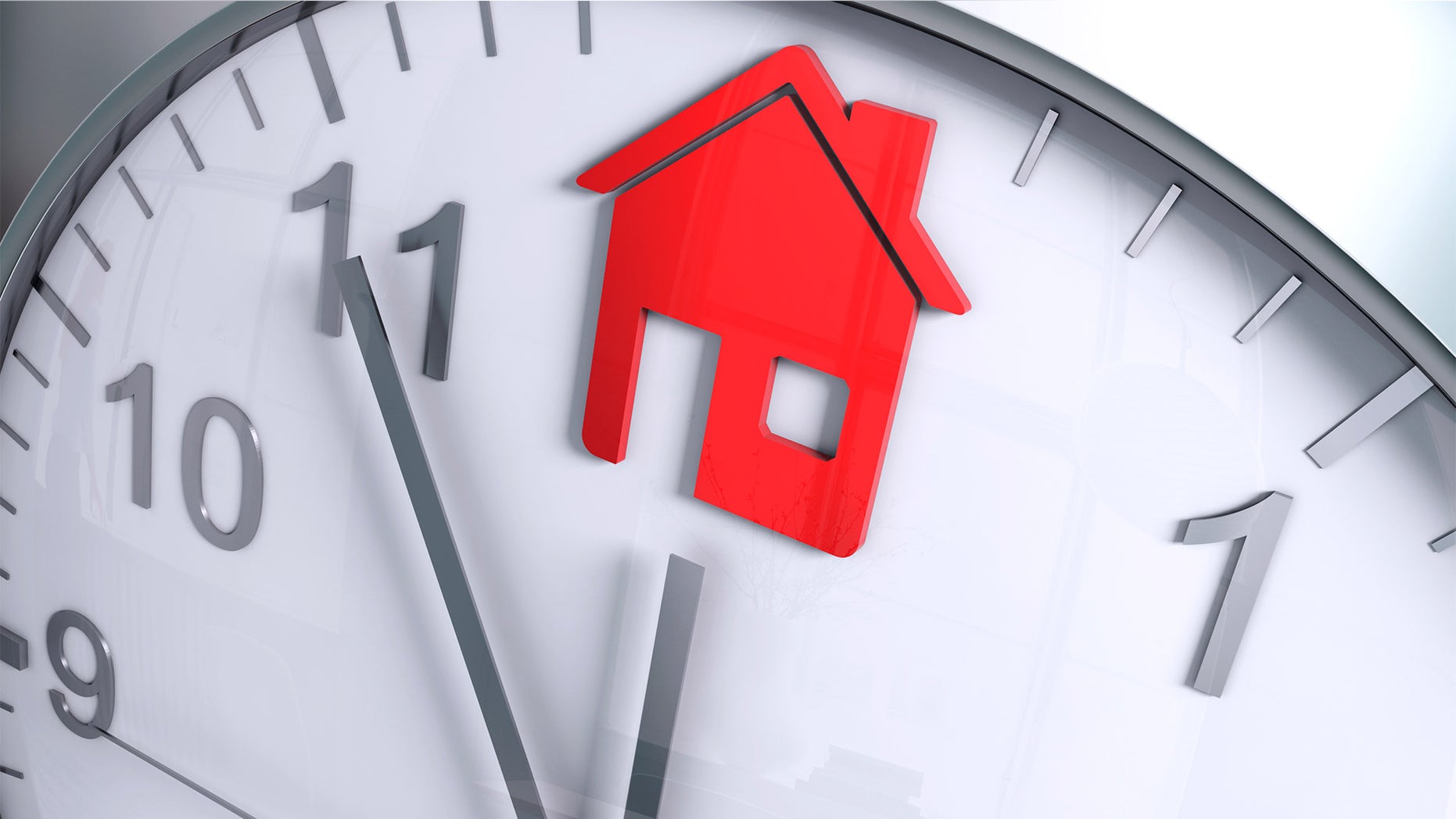 house shape on clock face