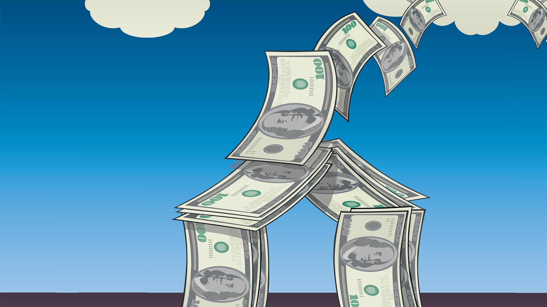 house-money-flying-away