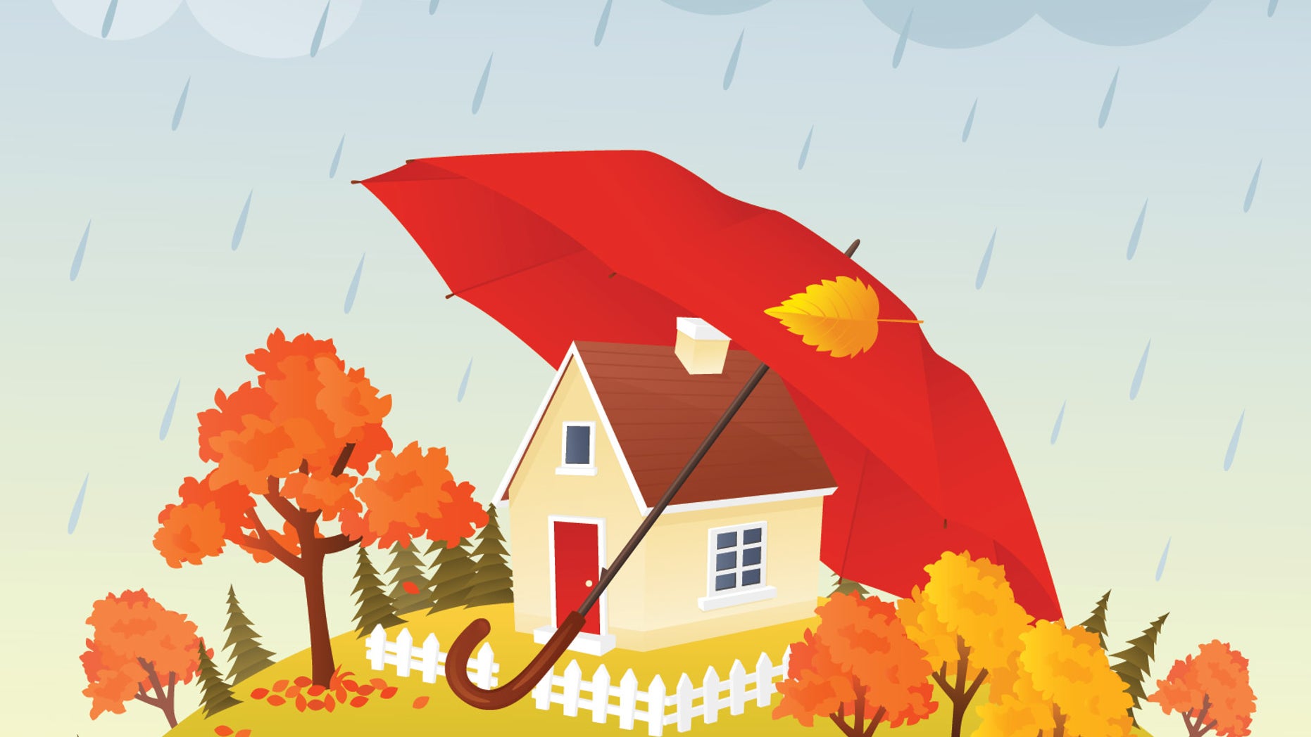 House under umbrella