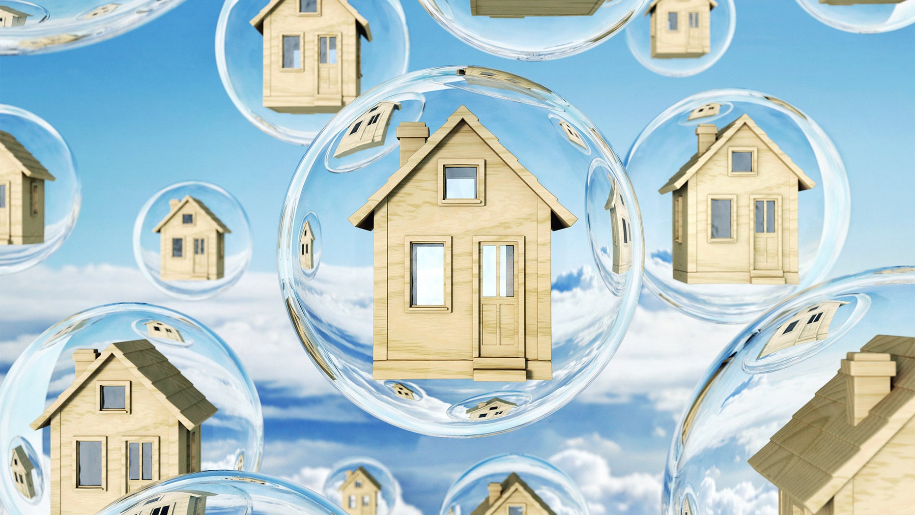 houses in bubbles