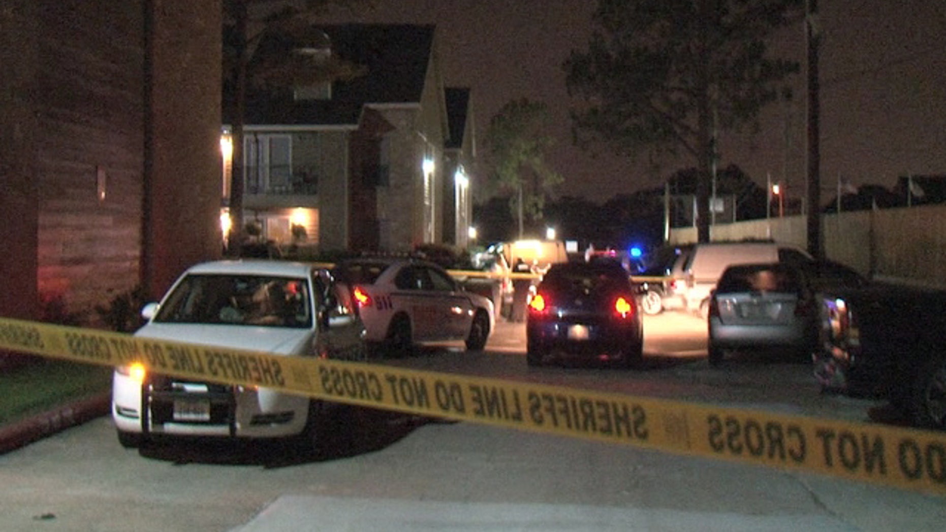 The Mira Mar Apartments in Houston where Victor Quevedo was allegedly stabbed and shot to death.