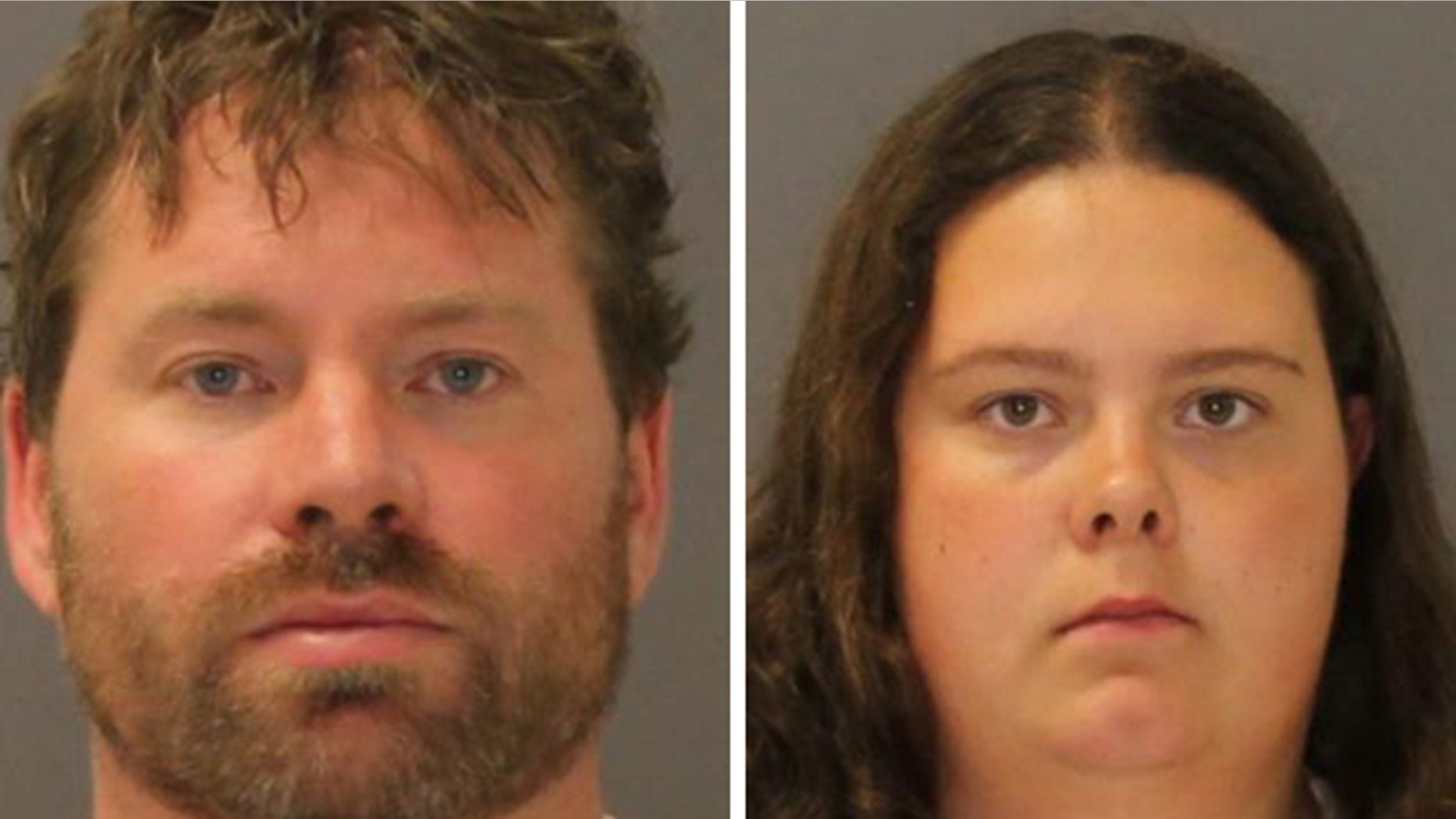 These images provided by the St. Lawrence County Sheriff's Office shows the booking photo of Stephen Howells II, left, and Nicole Vaisey, who was arraigned late Friday Aug. 15, 2014 on charges they intended to physically harm or sexually abuse two Amish sisters after abducting them from a roadside farm stand.