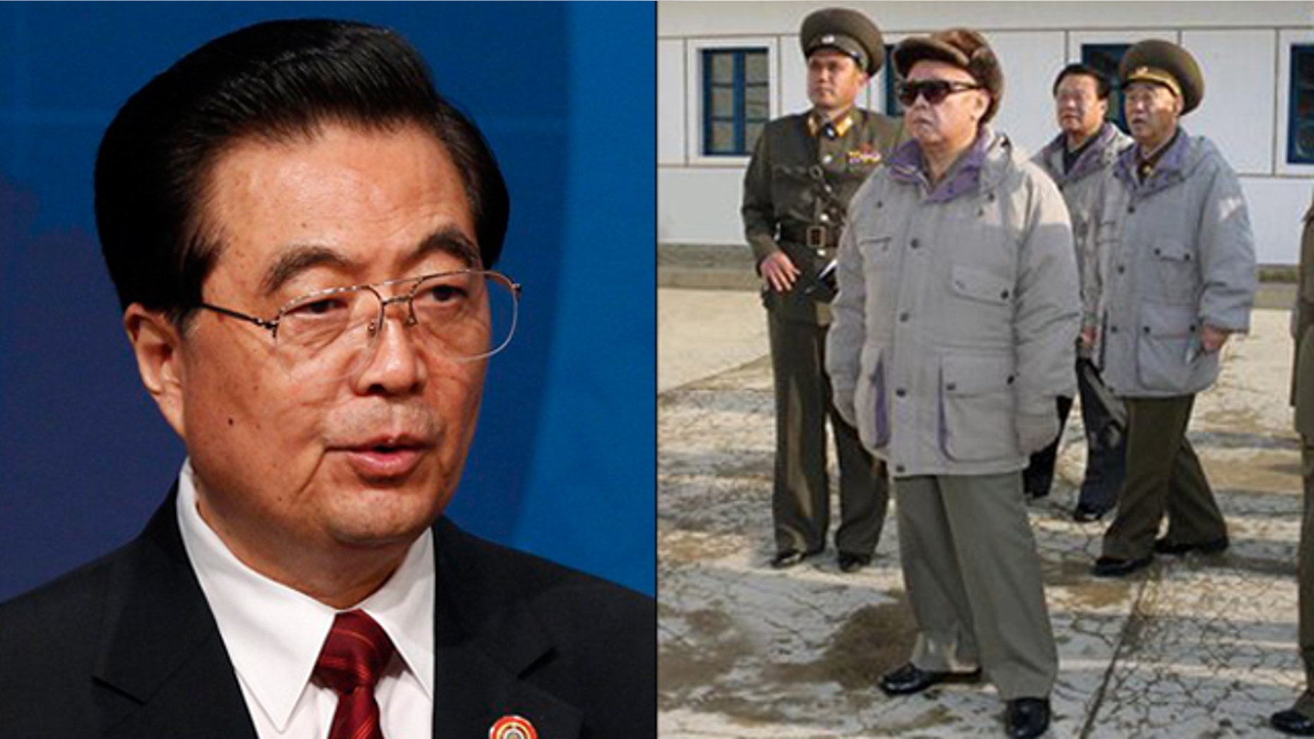 Shown here are Chinese President Hu Jintao, left, and North Korean leader Kim Jong Il. (AP Photos)