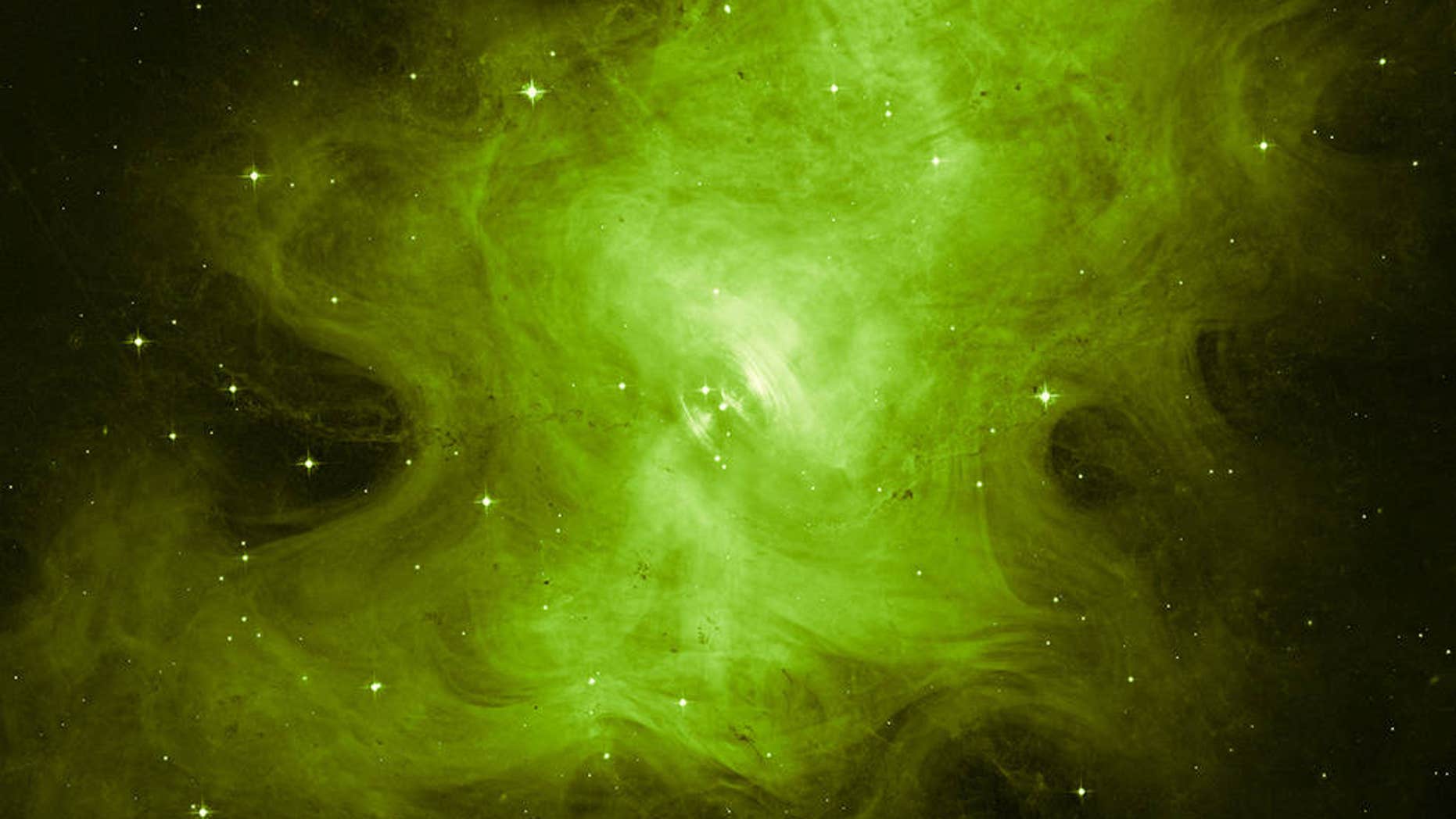 Astronomers discovered a real "tell-tale heart" in space, 6,500 light-years from Earth. The "heart" is the crushed core of a long-dead star, called a neutron star, which exploded as a supernova and is now still beating with rhythmic precision.
