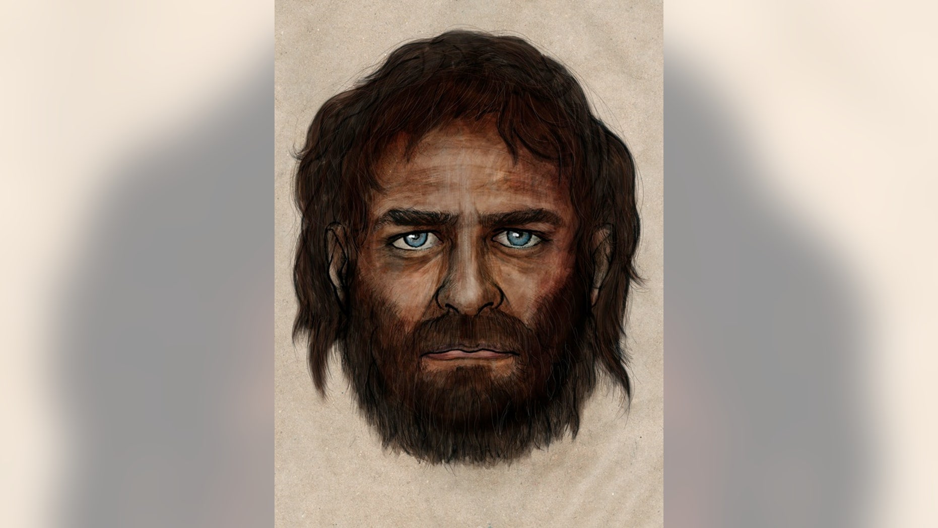 An illustration of what the ancient hunter-gatherer may have looked like
