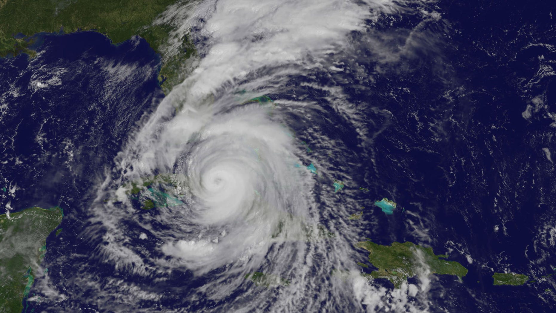 The National Oceanic and Atmospheric Administration's GOES East satellite captured this visible image of Category 4 Hurricane Irma on Saturday (Sept. 9) at 10:37 a.m. EDT (1437 GMT).