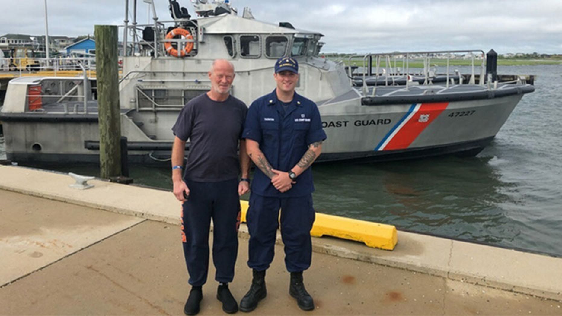Duncan Hutchison had to be rescued by the Coast Guard off New Jersey after his boat -- which he intended to row all the way to Scotland -- drifted off course because of bad weather.