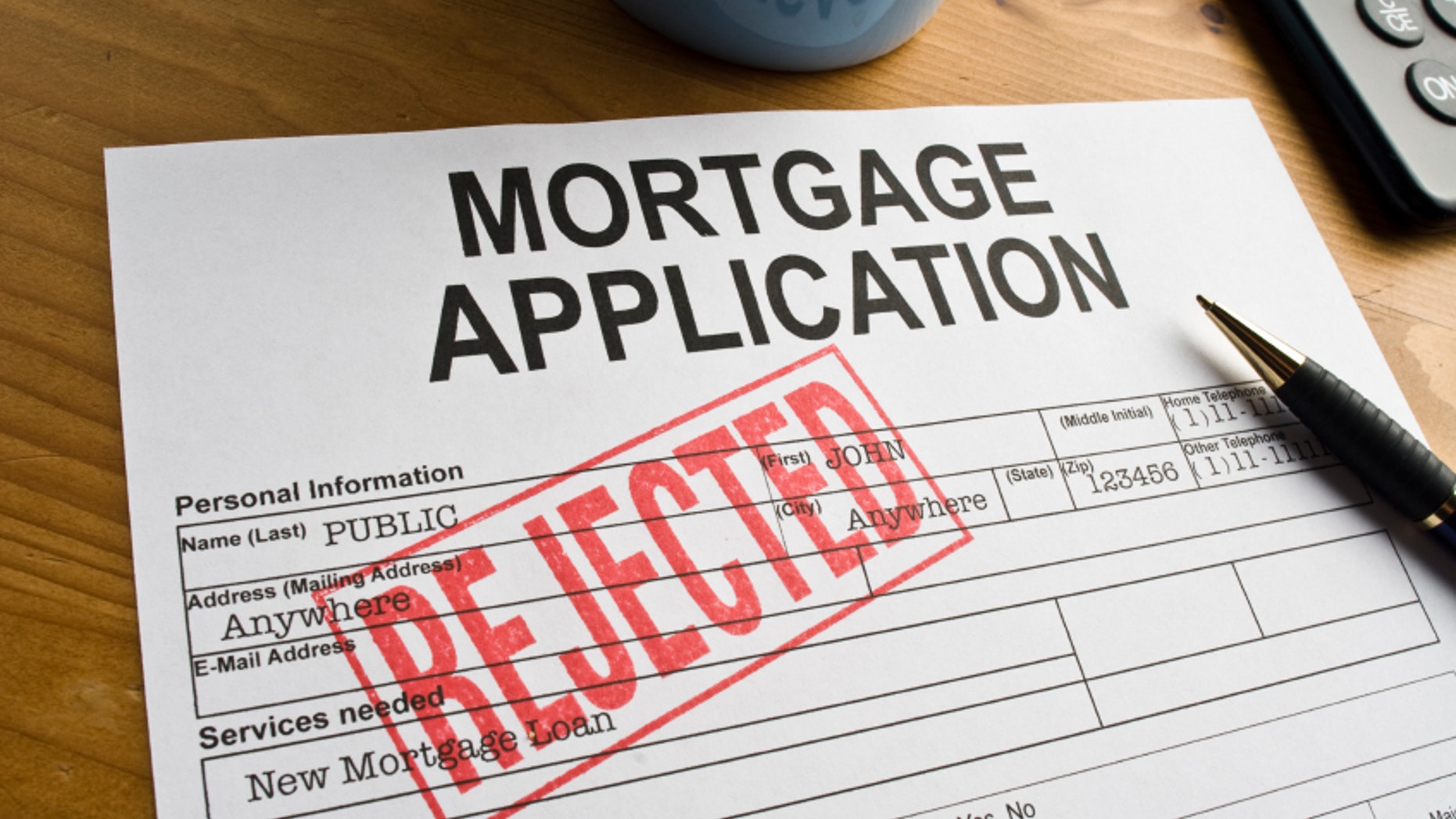 Mortgage application denied