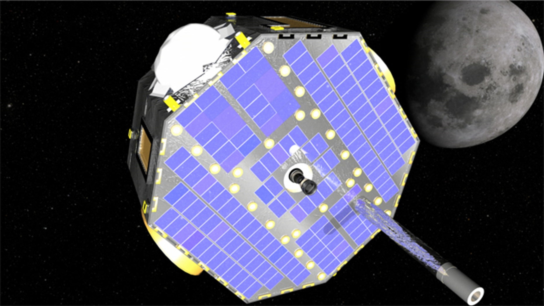 Artist's impression of NASA's IBEX spacecraft exploring the edge of our solar system.