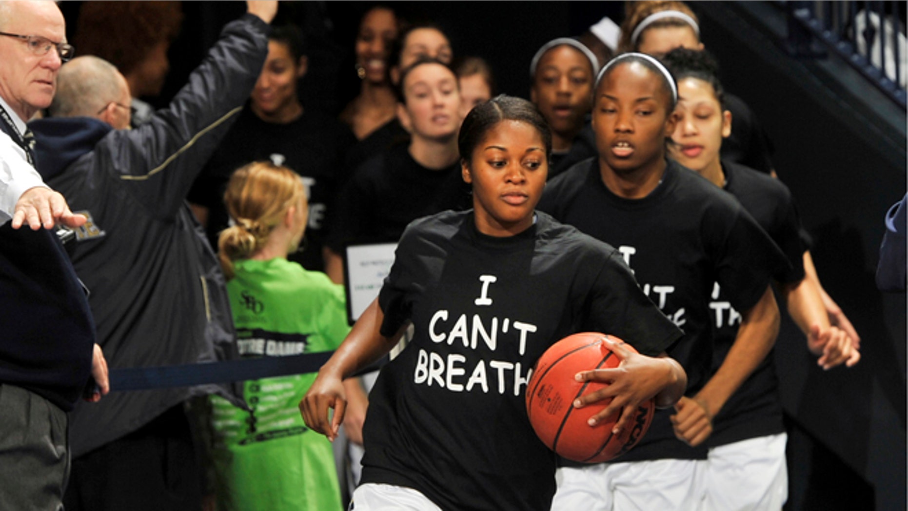 Dec. 13: Notre Dame players warm up before an NCAA college basketball game against Michigan in South Bend, Ind.