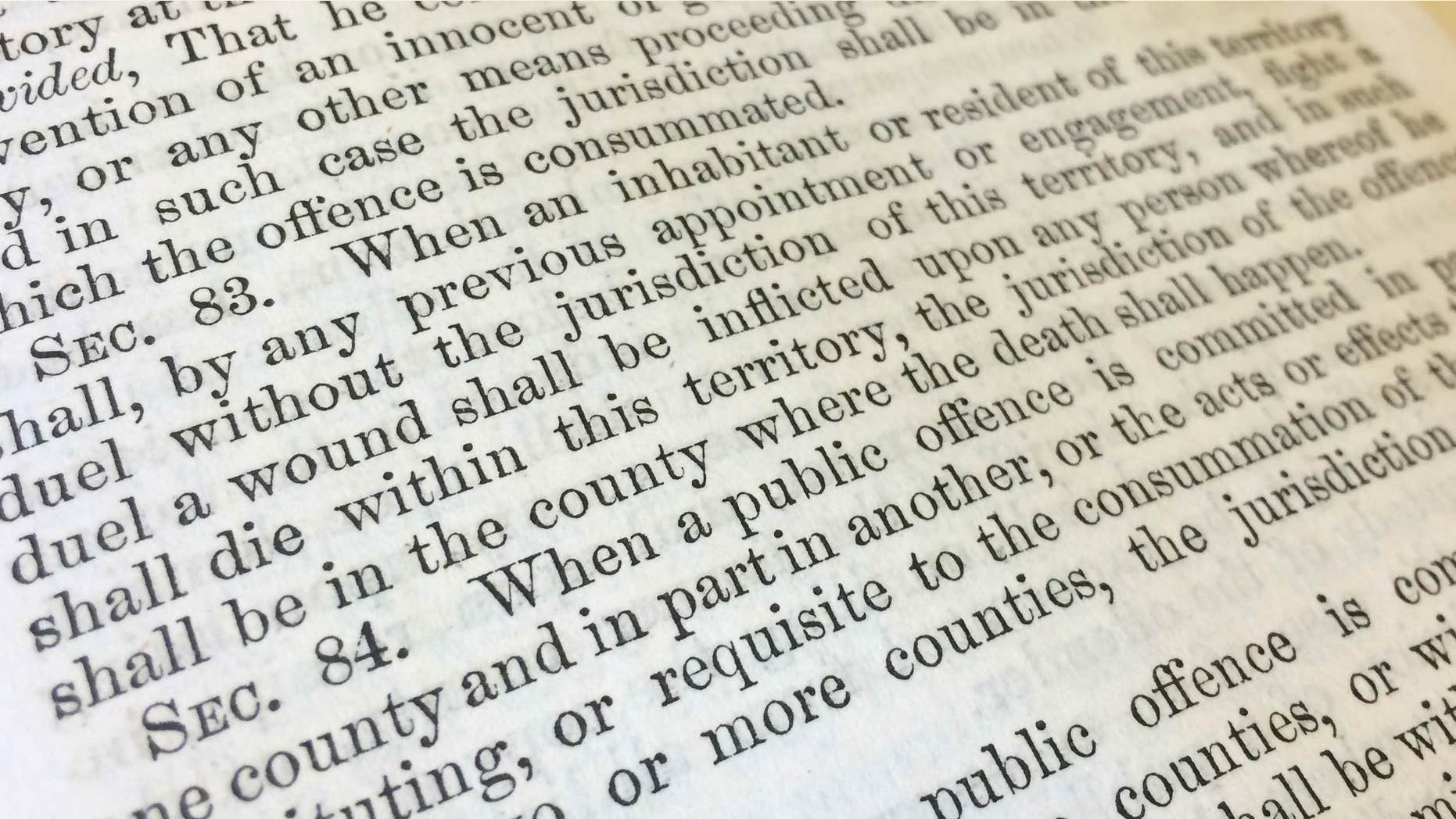 Feb. 13, 2015: The 1864 Idaho law dealing with dueling in Boise, Idaho.