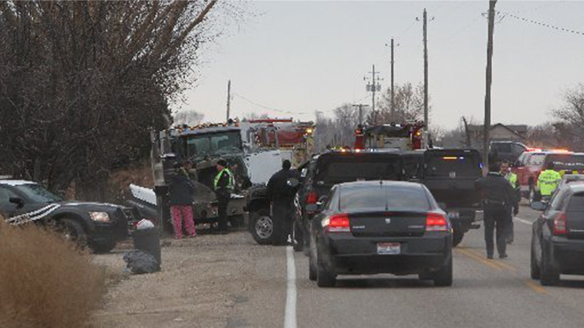 Dec. 5, 2013: Authorities respond after a dump truck rear-ended an elementary school bus in Kuna, Idaho, killing one student.