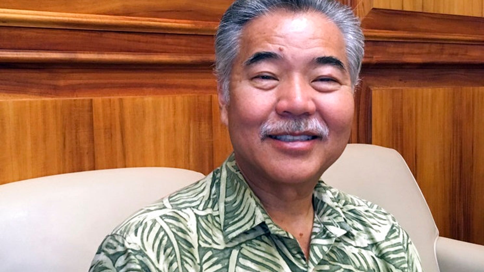 Hawaii Gov. David Ige is seen in Honolulu, Jan. 9, 2018.