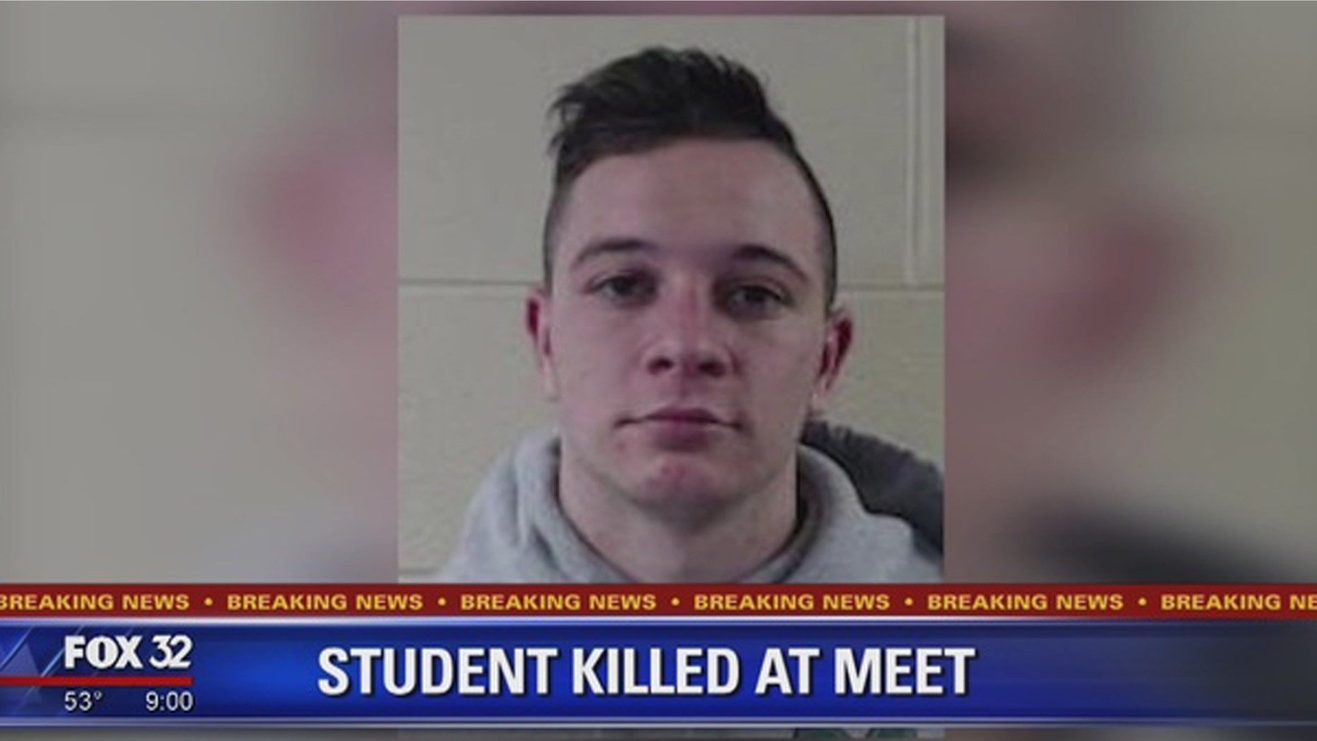 A college student was killed on Saturday during a track and field meet in suburban Chicago.