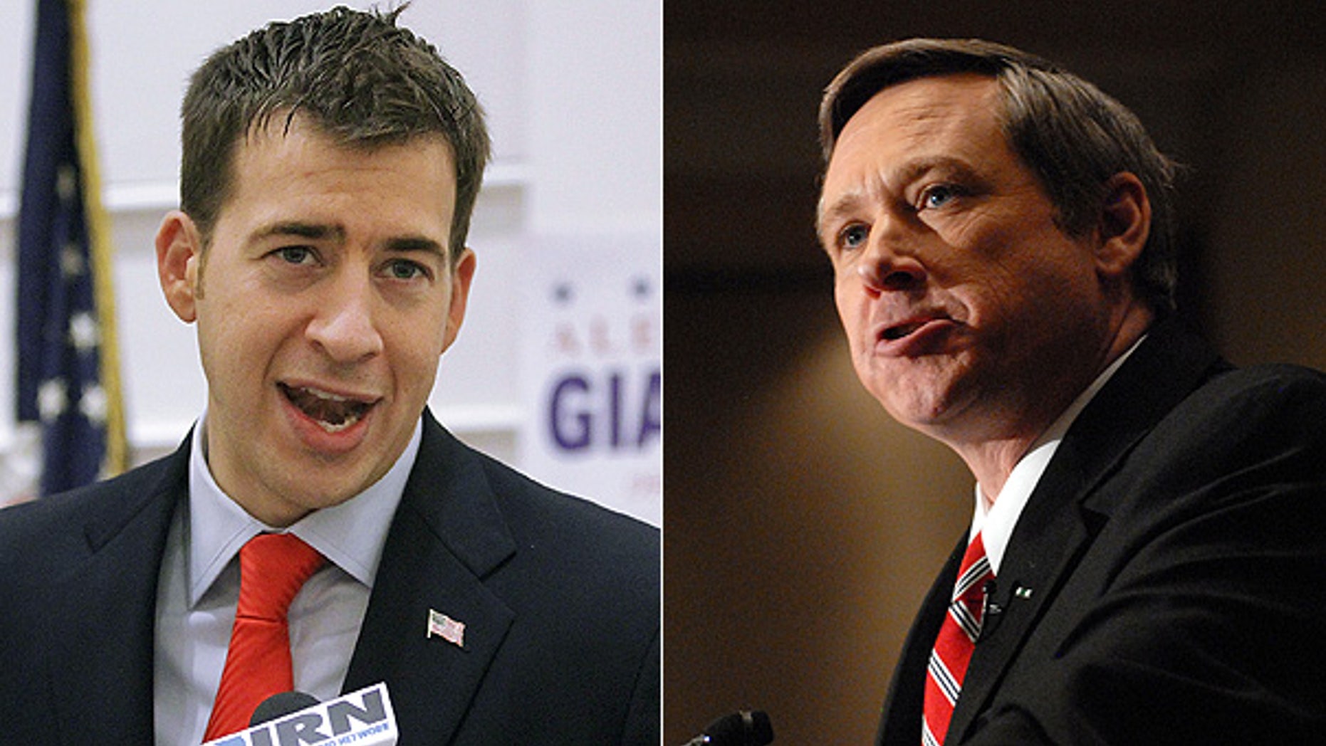 Democrat Alexi Giannoulias, left, and Republican Mark Kirk are running for the U.S. Senate seat once held by President Obama.