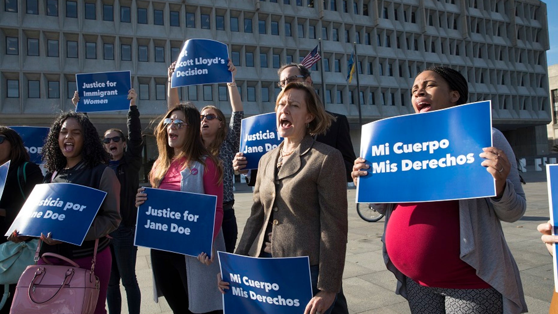 An immigrant teen who was denied an abortion has threatened to hurt herself if she was forced to have the child.