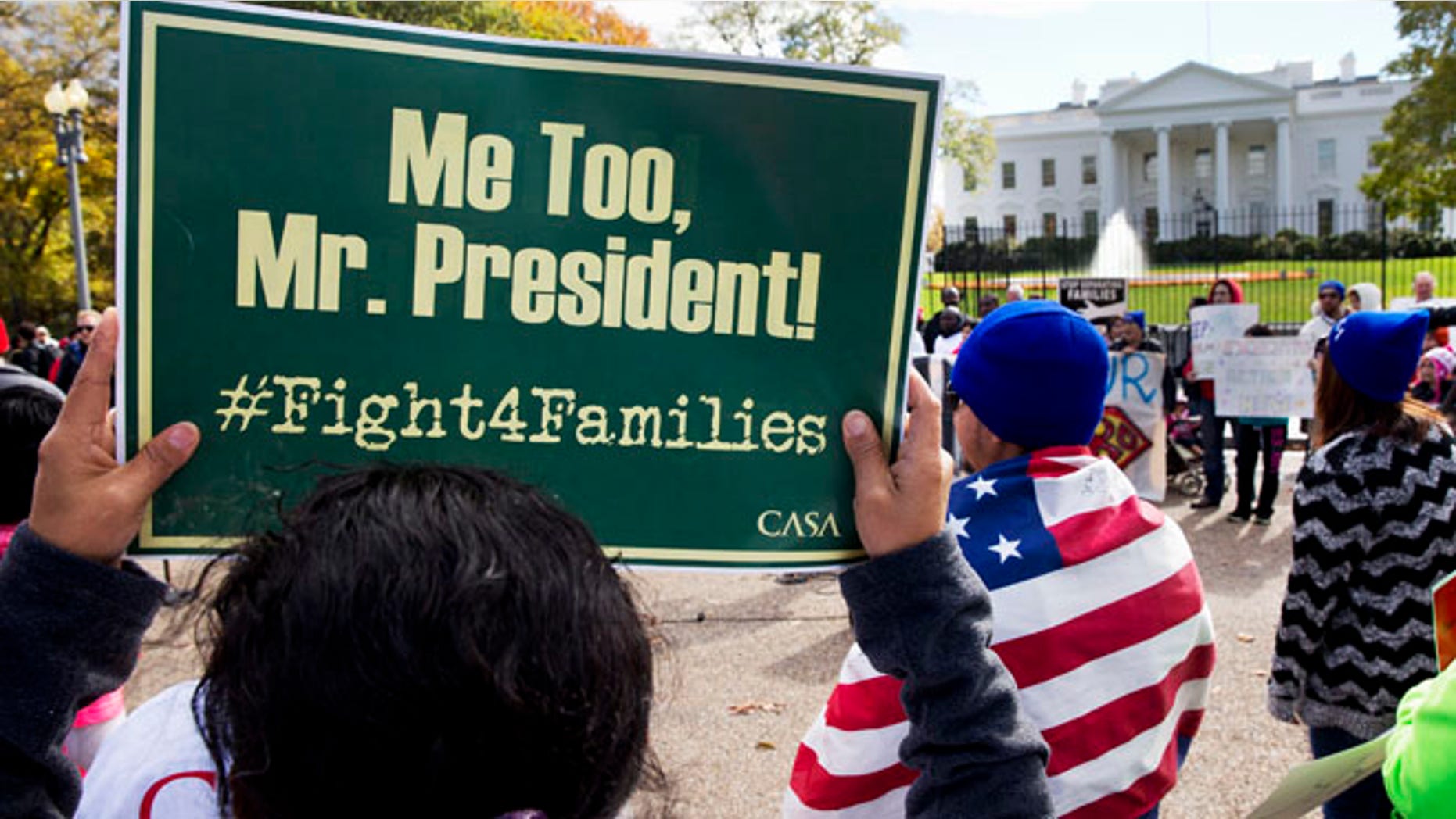 Nov. 7, 2014: People rally for comprehensive immigration reform outside of the White House. (AP)