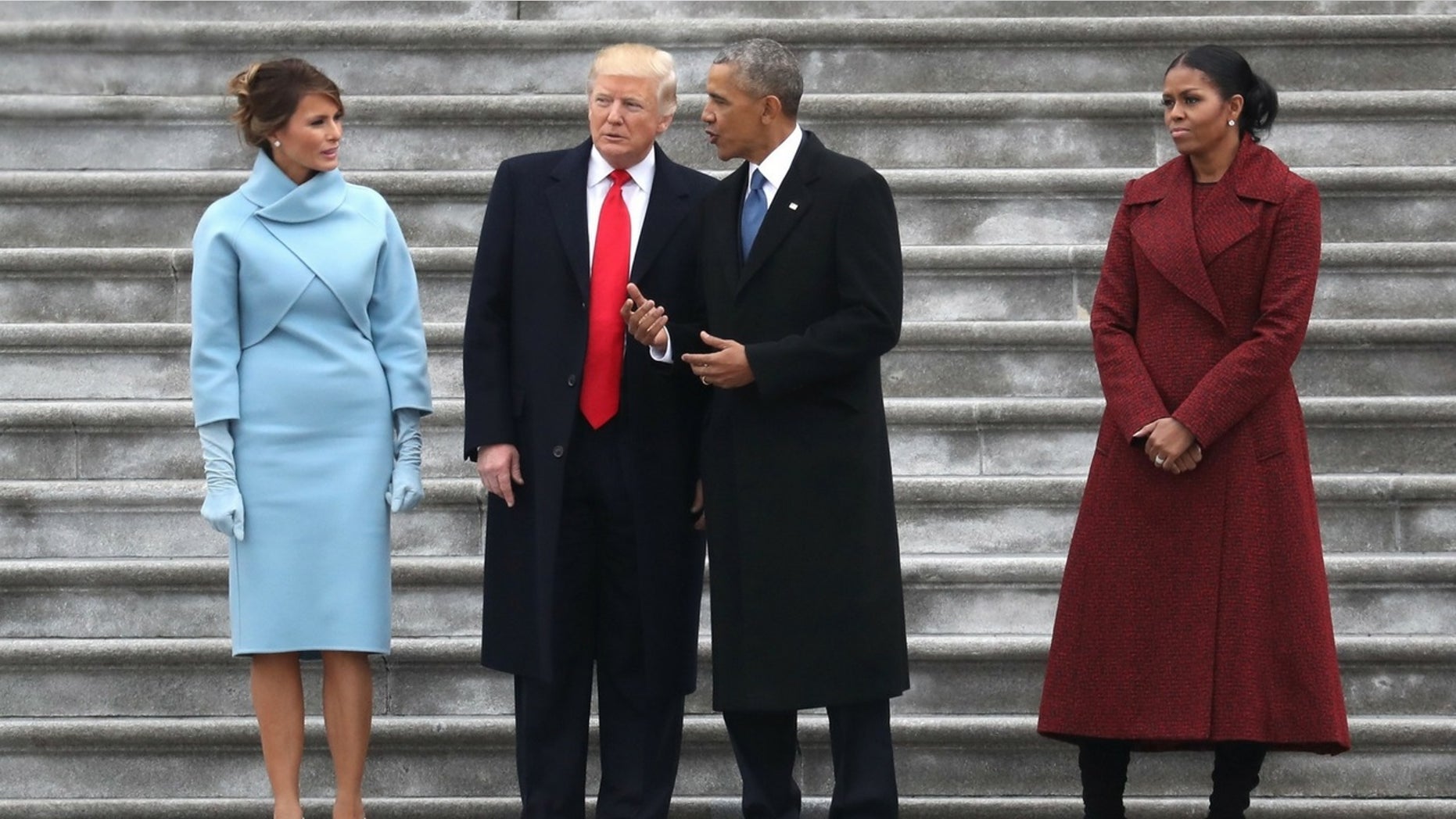 Melania Trump follows former President Barack Obama on her first lady Twitter handle.